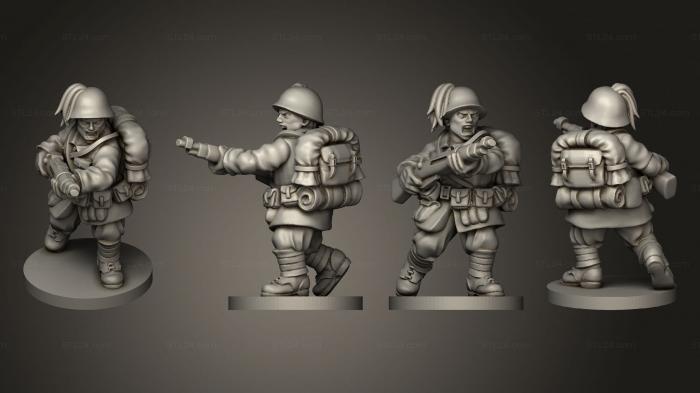 Military figurines (ALTERNATIVE RIFLEMEN 13, STKW_2355) 3D models for cnc