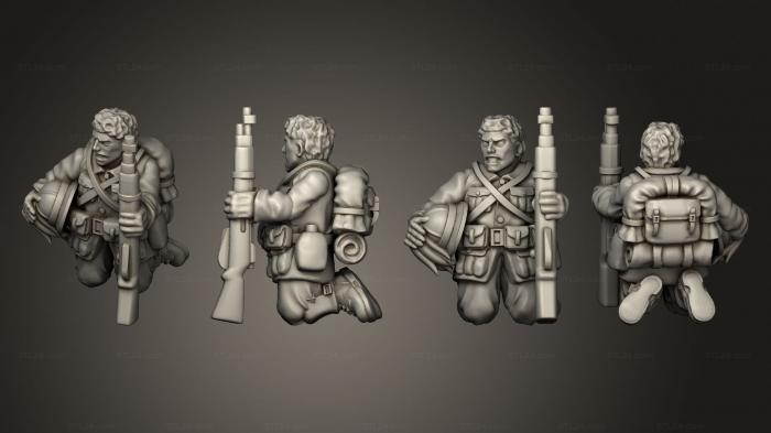 Military figurines (ALTERNATIVE RIFLEMEN 14, STKW_2356) 3D models for cnc
