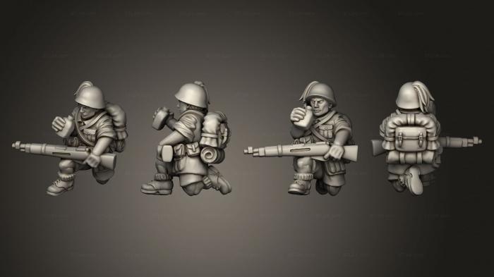 Military figurines (ALTERNATIVE RIFLEMEN 16, STKW_2358) 3D models for cnc