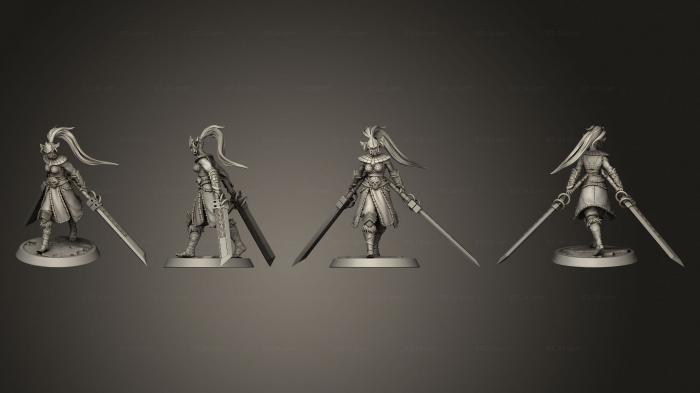 Military figurines (Amazon Heavy Dual Greatsword, STKW_2389) 3D models for cnc