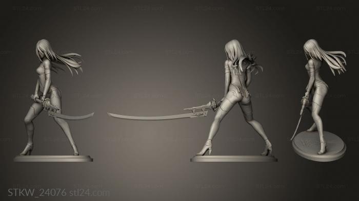 Nier automata with long hair statue