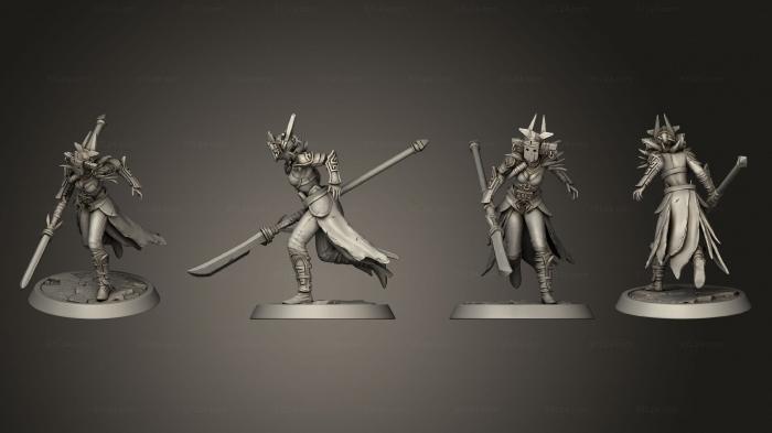 Military figurines (Amazon Light Spear Run, STKW_2408) 3D models for cnc