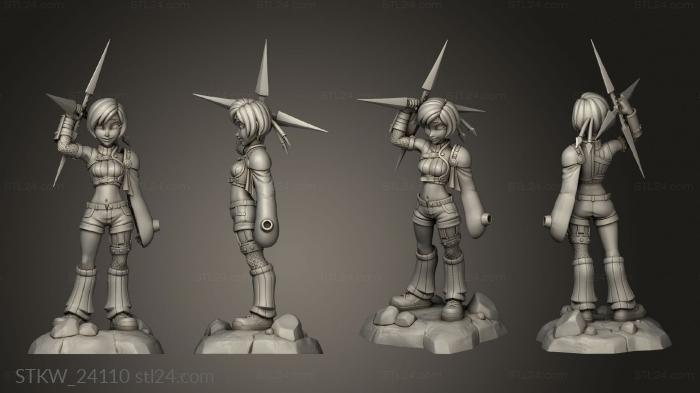 Military figurines (Yuffie Kisaragi, STKW_24110) 3D models for cnc