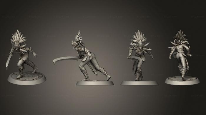Military figurines (Amazon Light Sword Run, STKW_2412) 3D models for cnc