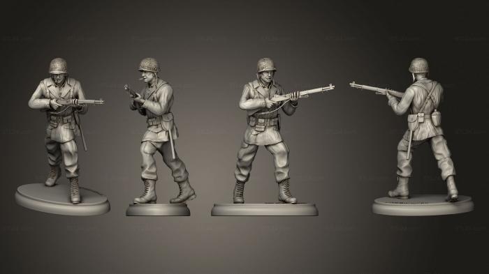 Military figurines (american soldier ww 2 with cigarable, STKW_2426) 3D models for cnc