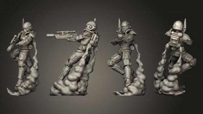 Military figurines (Ancient Bounty Hunter, STKW_2429) 3D models for cnc