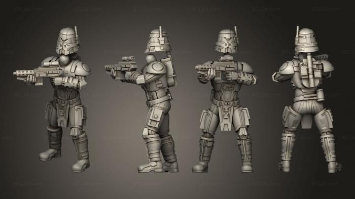 Military figurines (Ancient Dark Trooper ist 2, STKW_2431) 3D models for cnc