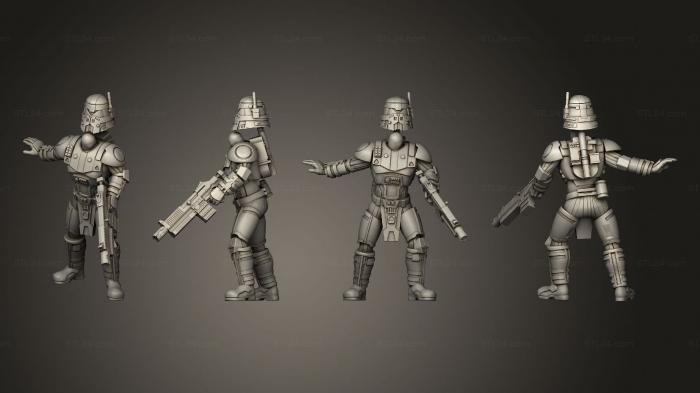 Military figurines (Ancient Dark Trooper leader v 2, STKW_2432) 3D models for cnc