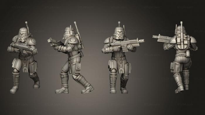 Статуэтки военные (Древний Темный Солдат 07, STKW_2436) 3D модель для ЧПУ станка