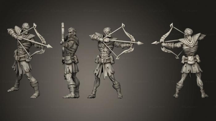 Military figurines (Ancient Guard A Bow 1, STKW_2438) 3D models for cnc