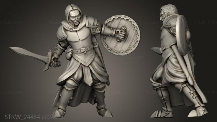 Military figurines (adventurers the warrior guerriero, STKW_24464) 3D models for cnc