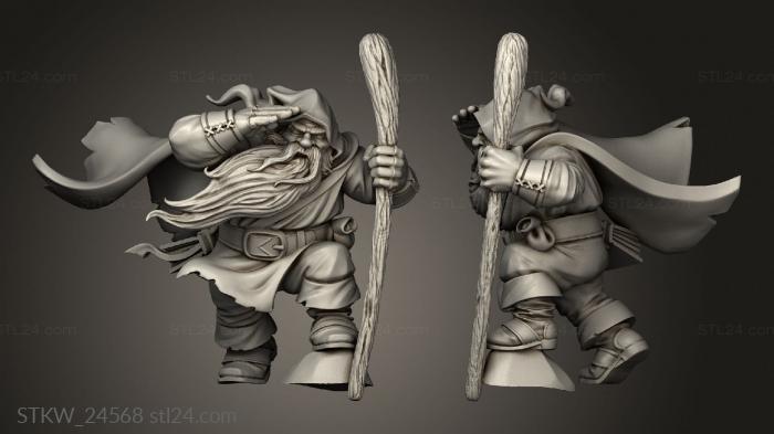 Military figurines (Gimmyr Dwarven Wanderer, STKW_24568) 3D models for cnc