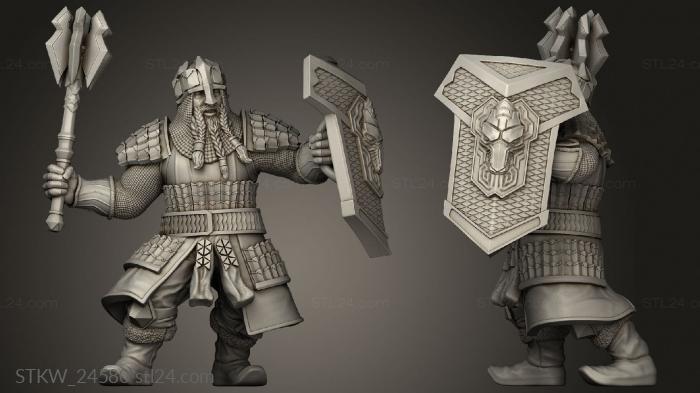 Military figurines (Dwarf Mace, STKW_24580) 3D models for cnc