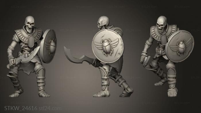 Military figurines (Mummified Undead Warriors, STKW_24616) 3D models for cnc