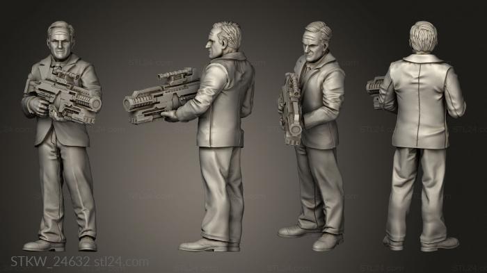 Military figurines (Agent COULSON Blaster, STKW_24632) 3D models for cnc