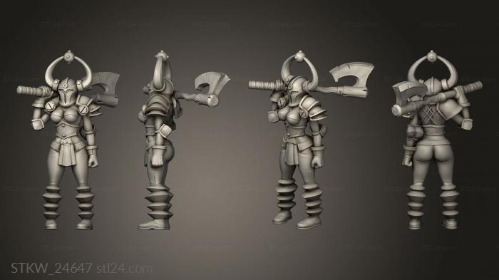 Military figurines (Chaos helmet, STKW_24647) 3D models for cnc