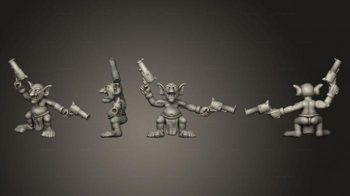 Military figurines (angry goblin 02, STKW_2466) 3D models for cnc