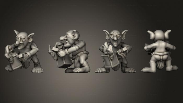 Military figurines (angry goblin 03, STKW_2467) 3D models for cnc