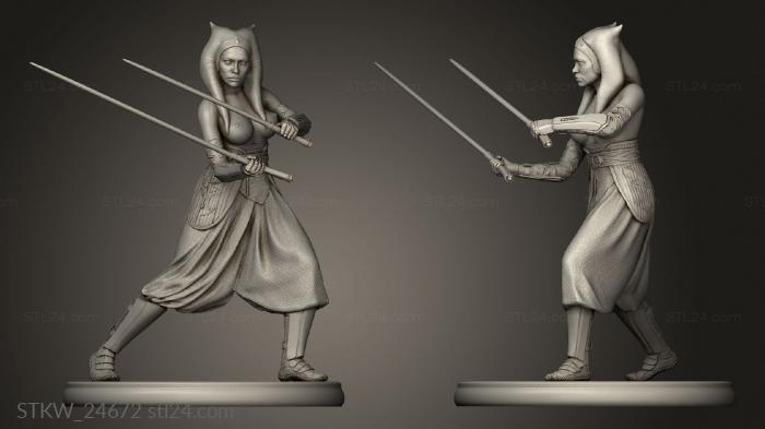 Military figurines (Ahsoka mando NSFW, STKW_24672) 3D models for cnc