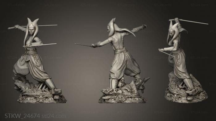 Military figurines (Ahsoka Tano Star Wars, STKW_24674) 3D models for cnc