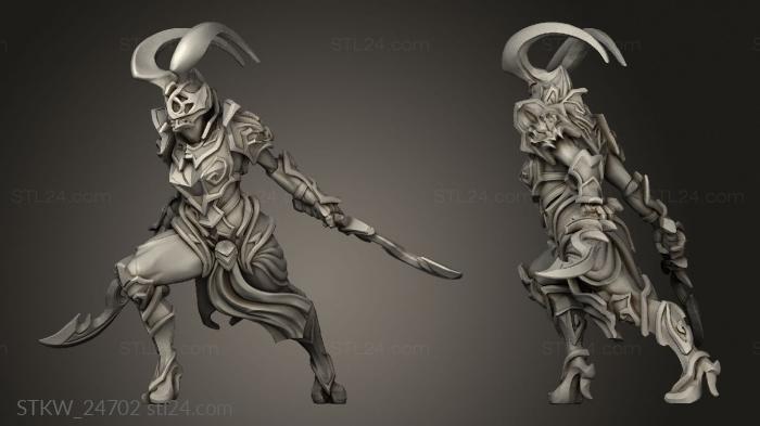 Military figurines (Kai Rice the blade Witches, STKW_24702) 3D models for cnc