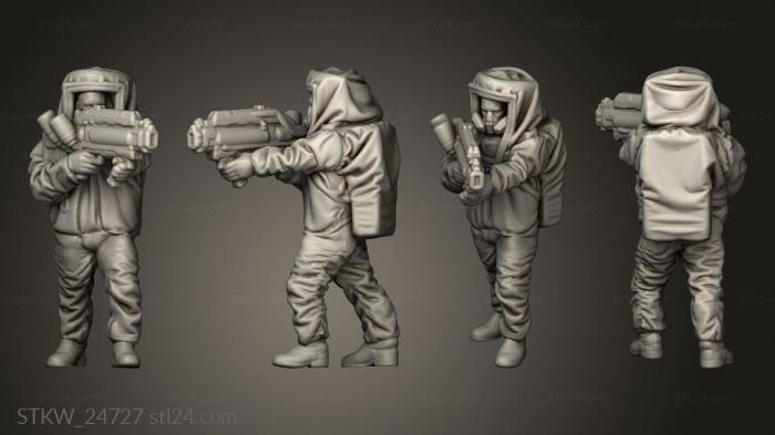 Military figurines (Biohazard Suit Heavy Lazer, STKW_24727) 3D models for cnc