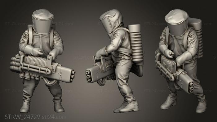 Military figurines (Biohazard Suit Heavy Plasma, STKW_24729) 3D models for cnc