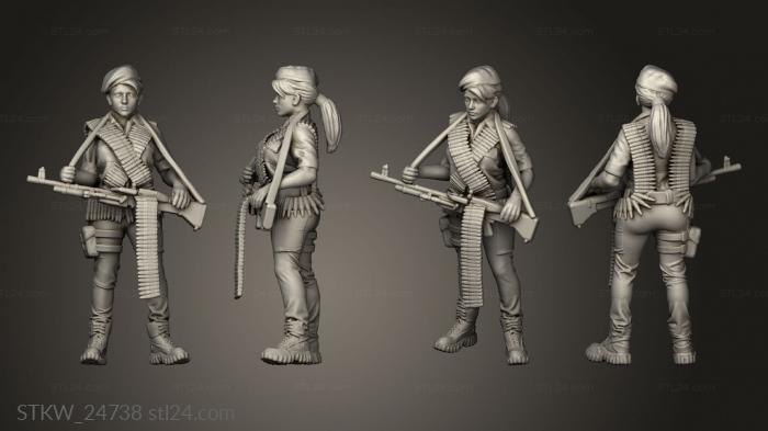 Military figurines (Girl Squad, STKW_24738) 3D models for cnc