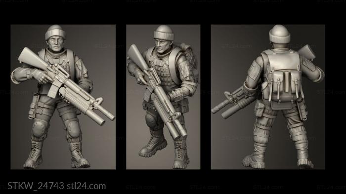 Military figurines (Man, STKW_24743) 3D models for cnc