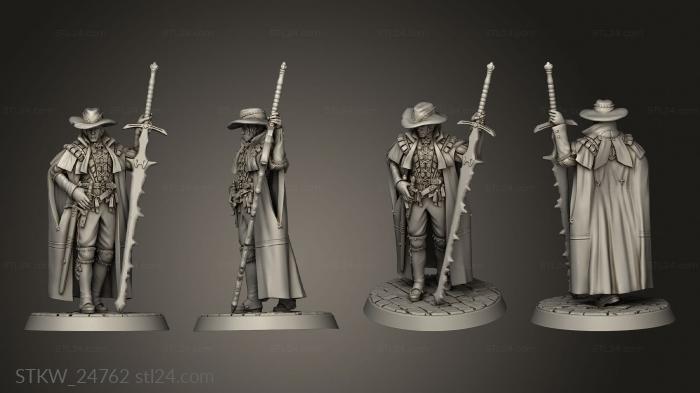 Military figurines (Alcuin the Witch Hunter, STKW_24762) 3D models for cnc