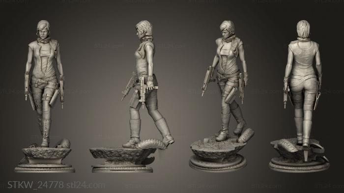 Military figurines (Alice Resident Evil Bald, STKW_24778) 3D models for cnc