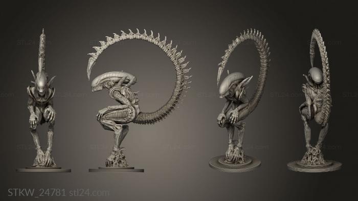 Military figurines (Alien Birth, STKW_24781) 3D models for cnc