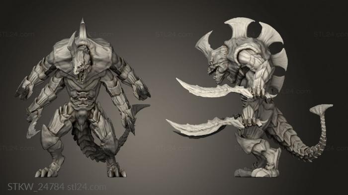 Military figurines (Alien Hive Lord AH, STKW_24784) 3D models for cnc