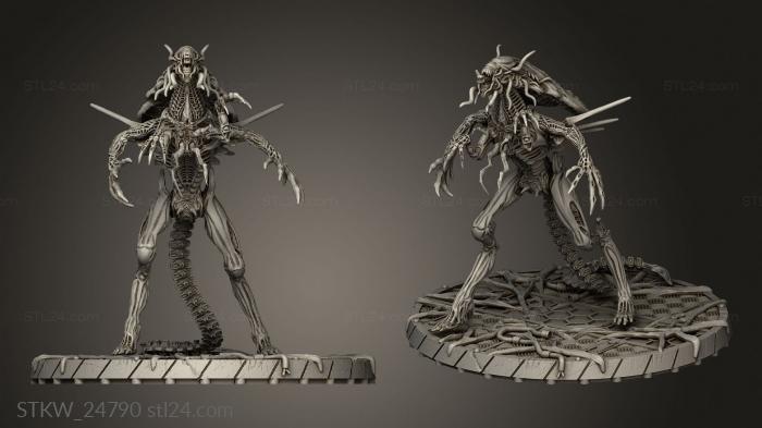 Military figurines (Aliens solo GIGERIAN CRIMSON BROOD MOTHER, STKW_24790) 3D models for cnc