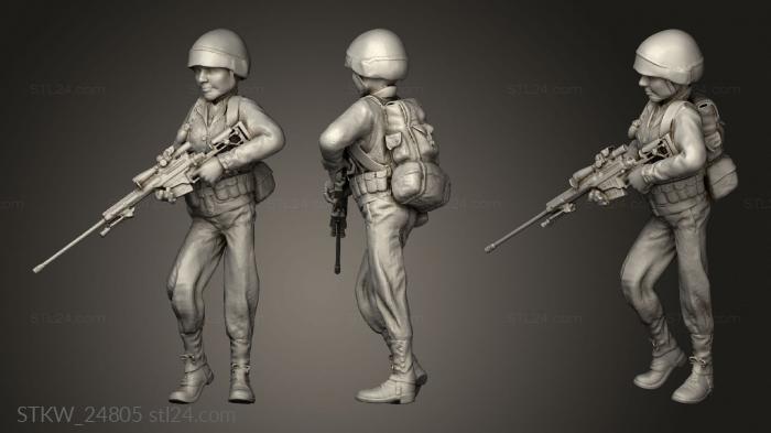 Military figurines (STKW_24805) 3D models for cnc