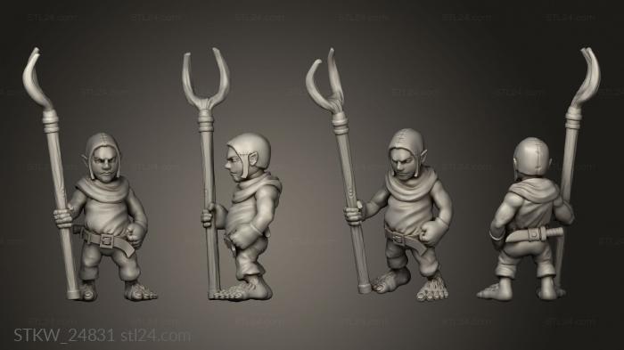 Military figurines (Halflings guard alt, STKW_24831) 3D models for cnc