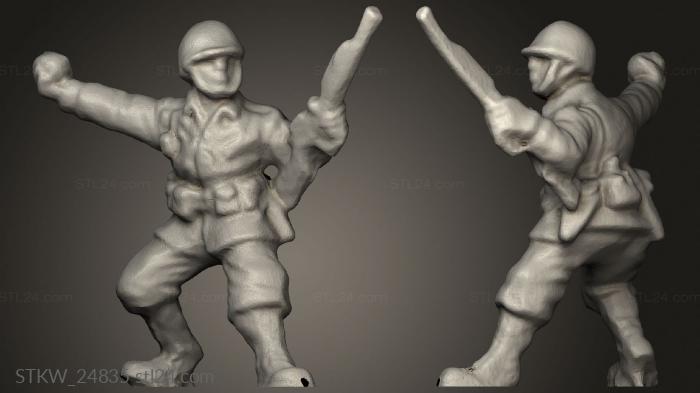 Military figurines (Airborne Elite, STKW_24835) 3D models for cnc