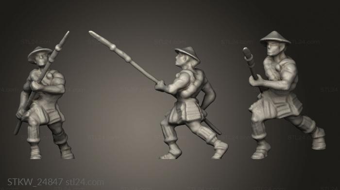 Military figurines (Ashigaru Yari, STKW_24847) 3D models for cnc