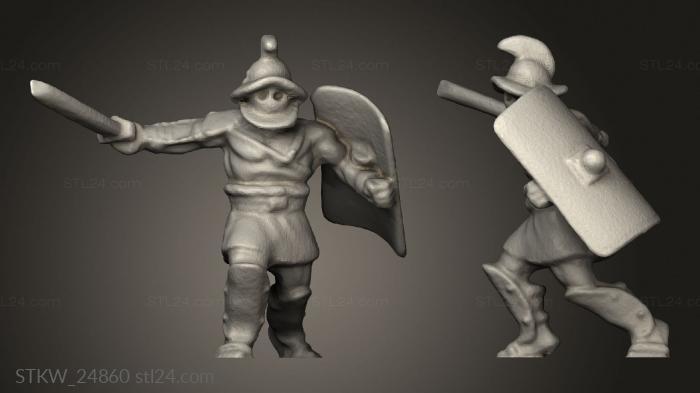 Military figurines (Capuan Gladiators, STKW_24860) 3D models for cnc