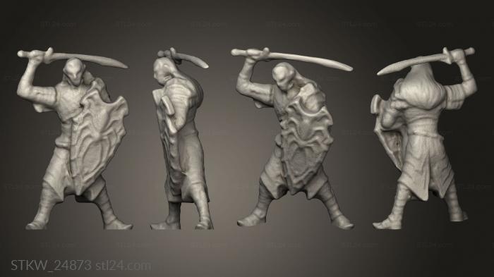 Military figurines (Deepwyrm Drow, STKW_24873) 3D models for cnc