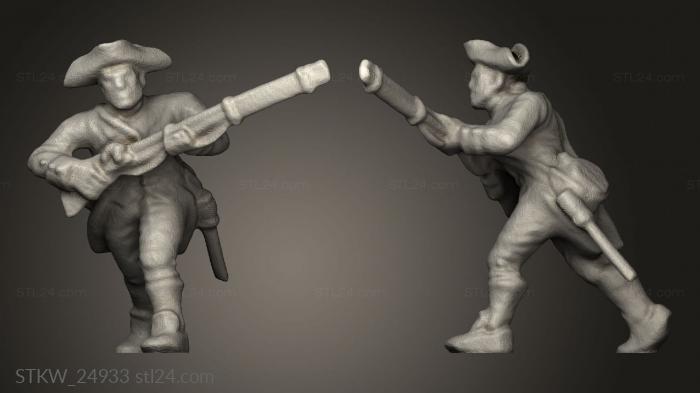 Military figurines (Massachusetts Line, STKW_24933) 3D models for cnc