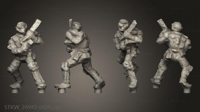 Military figurines (Microcorp Agent posts, STKW_24943) 3D models for cnc