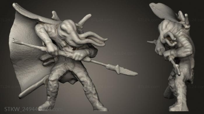 Military figurines (Mind Flayer Mastermind, STKW_24944) 3D models for cnc