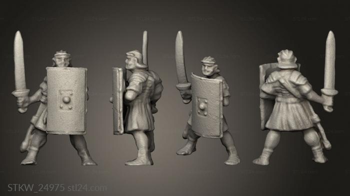 Military figurines (Roman Legionnaires, STKW_24975) 3D models for cnc