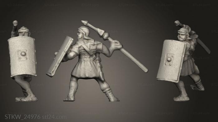 Military figurines (Roman Legionnaires, STKW_24976) 3D models for cnc