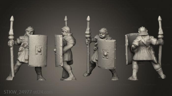 Military figurines (Roman Legionnaires, STKW_24977) 3D models for cnc