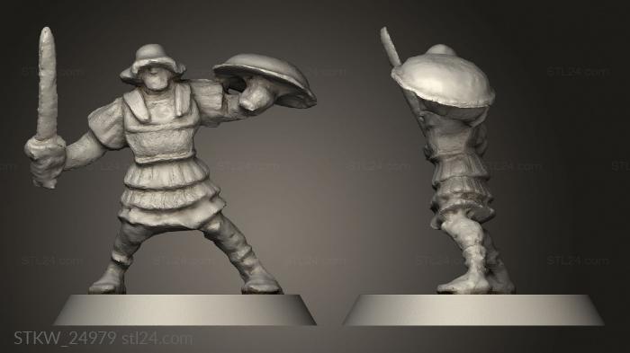 Military figurines (Sacred Band, STKW_24979) 3D models for cnc