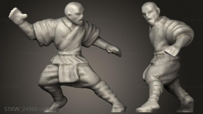 Military figurines (Shaolin Monks, STKW_24988) 3D models for cnc