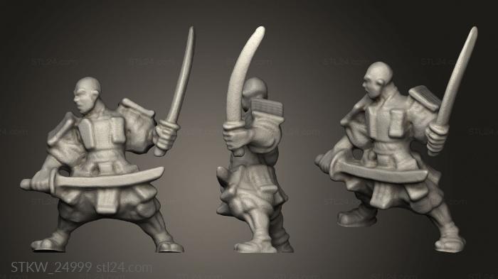 Military figurines (Tagawa Samurai, STKW_24999) 3D models for cnc