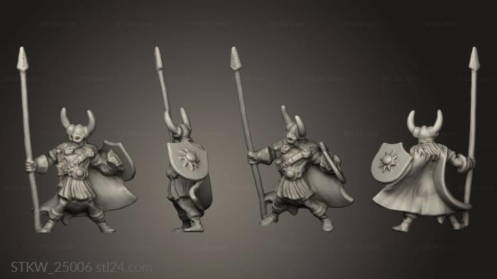 Military figurines (Tarn Viking Warriors, STKW_25006) 3D models for cnc